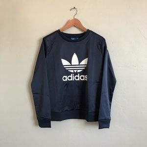 NEW Navy TRF Adidas Crew Sweatshirt